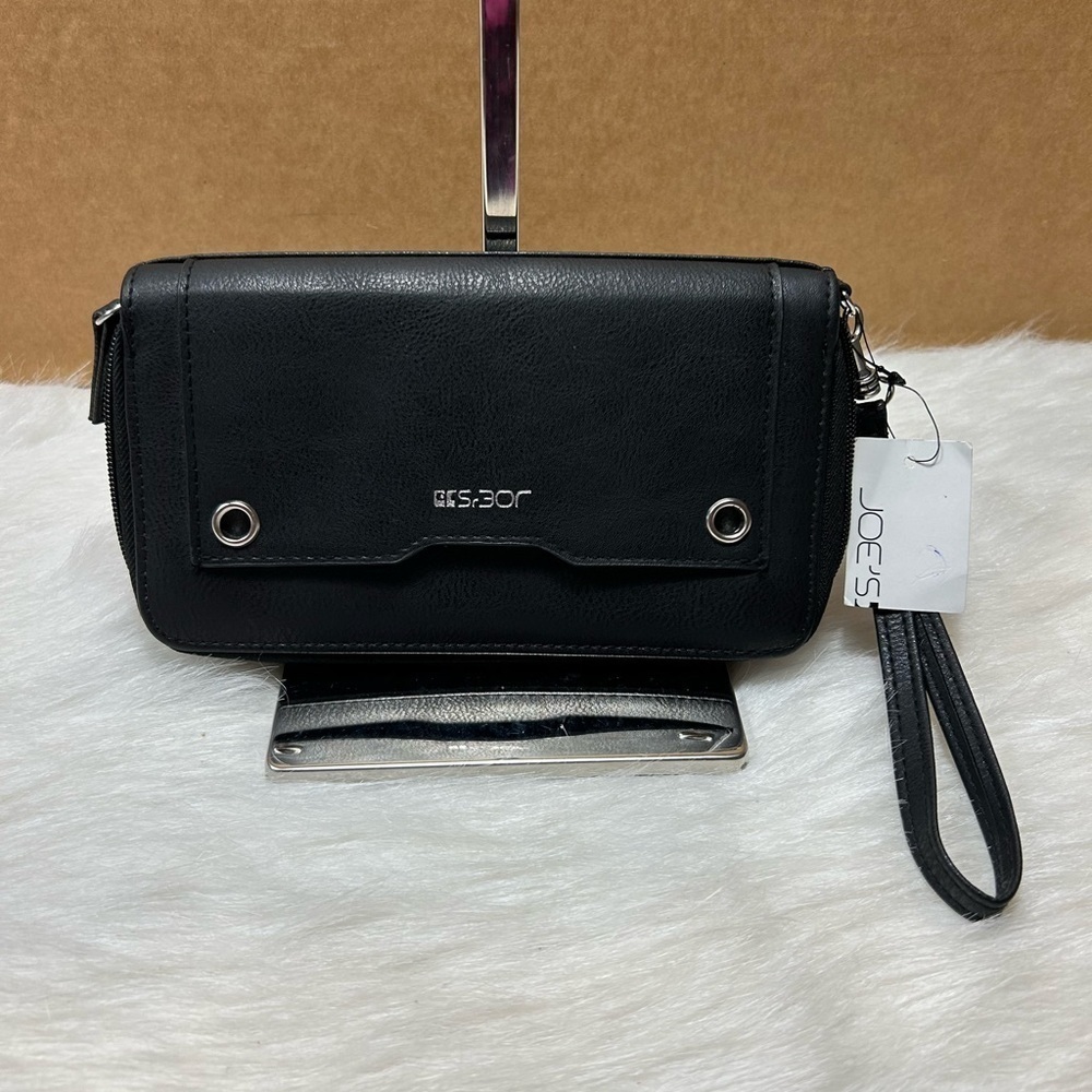 JOE’S Jeans Black Leather Wrislet Wallet